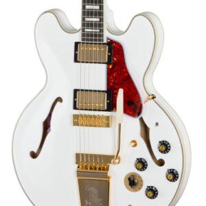 Epiphone Alex Lifeson 1976 ES-355 Reissue Semi-Hollow Electric Guitar in Alpine White