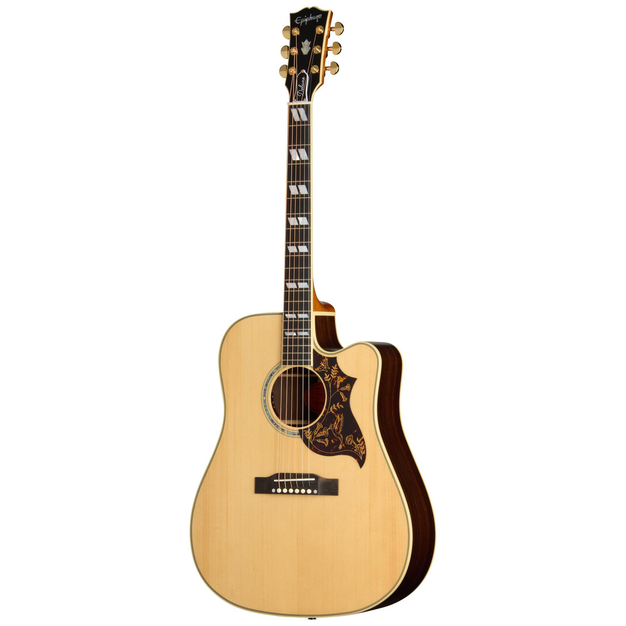 Epiphone Inspired By Gibson Custom 1960 Hummingbird Deluxe EC In Natural - Image 5
