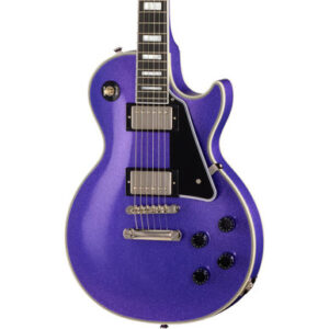 Epiphone Inspired by Gibson Custom Les Paul Custom Electric Guitar in Amethyst Sparkle