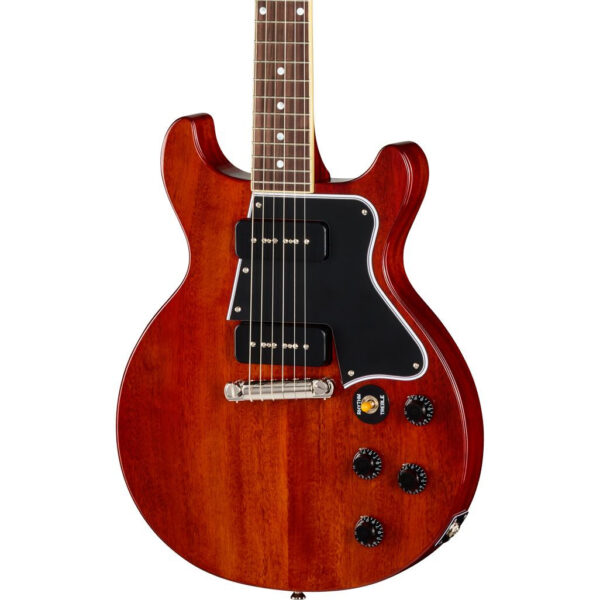 Epiphone Inspired by Gibson Custom 1960 Les Paul Special Double Cut Reissue Electric Guitar in Cherry Red