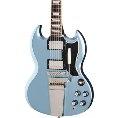 Epiphone Inspired by Gibson Custom 1964 SG Standard Reissue Electric Guitar with Maestro Vibrola in Pelham Blue