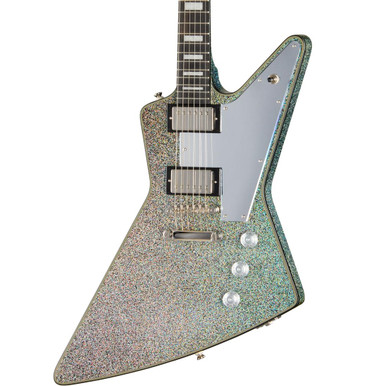 Epiphone Lzzy Hale Signature Explorer Custom Electric Guitar in Black Diamond Holographic Sparkle - Image 2