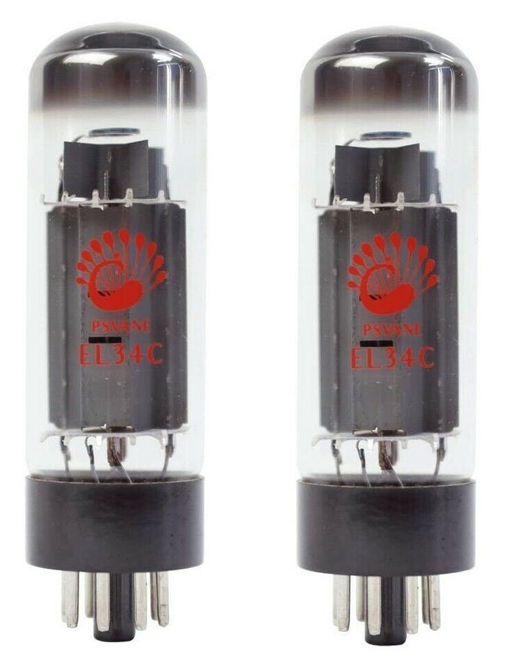 PSVANE EL34C Matched Pair of Valve Tubes
