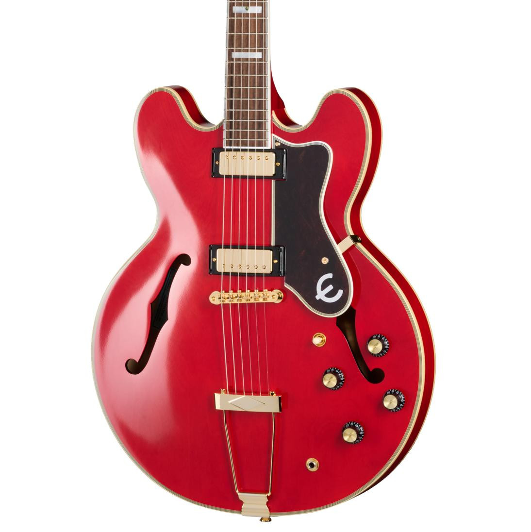 B Stock : Epiphone Artist Masterbilt Gem Archer Signature Sheraton Semi-Hollow Electric Guitar in Cherry Red - 001 - Image 2