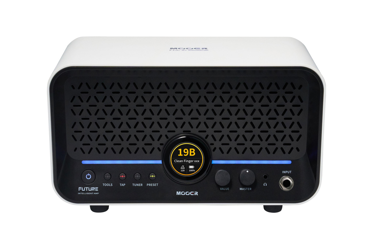 MOOER F15i Li Intelligent Desktop Amp with Lithium Battery in White - Image 5