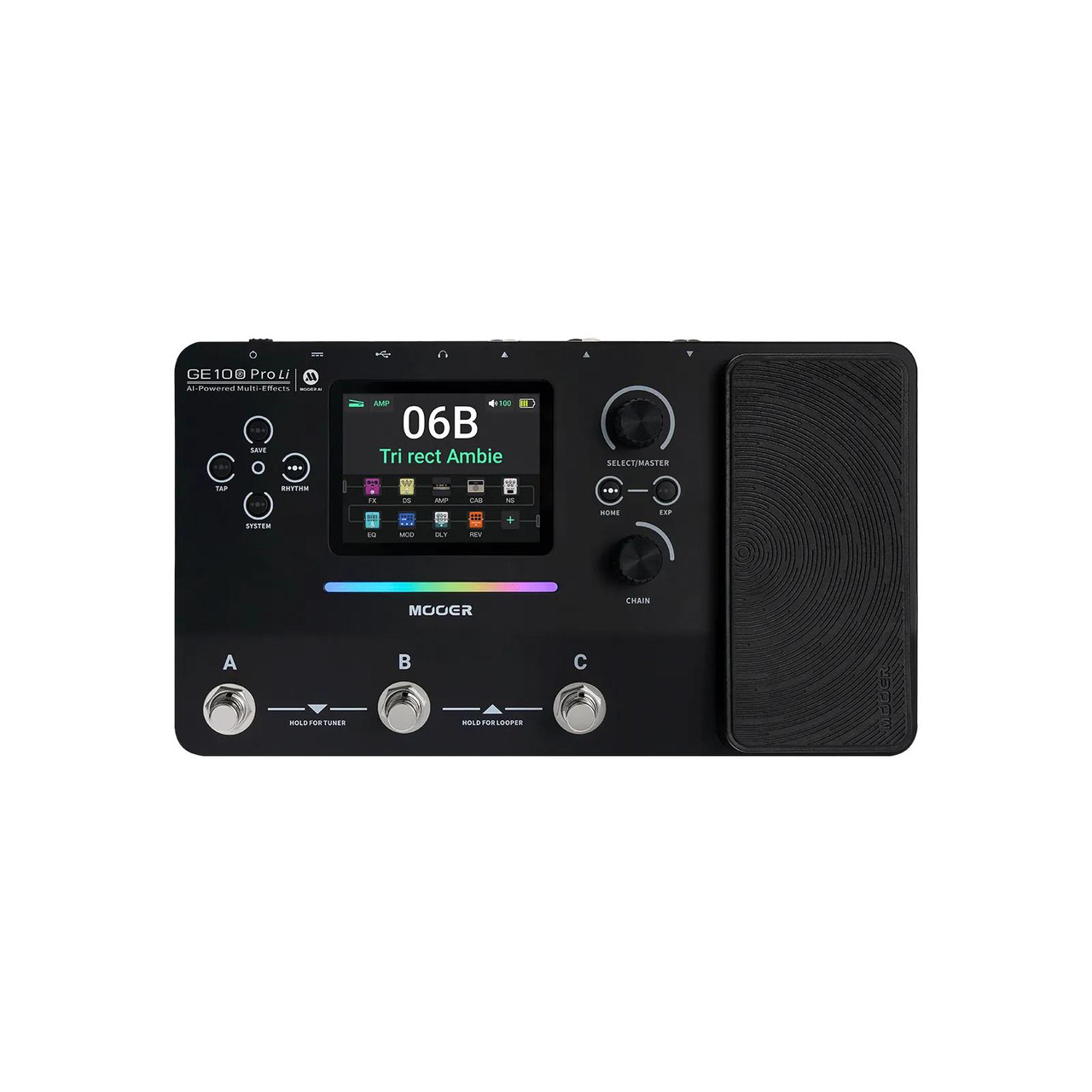Mooer GE100 Pro Modelling & Multi-FX Guitar Pedal With Battery