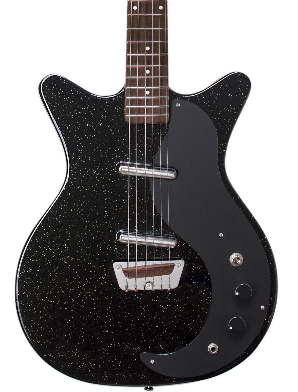 Danelectro Glitter ‘59 Electric Guitar in Black with Gold Glitter