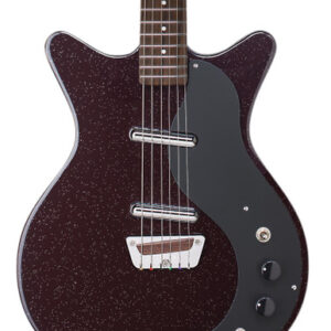 Danelectro Glitter ‘59 Electric Guitar in Maroon with Silver Glitter