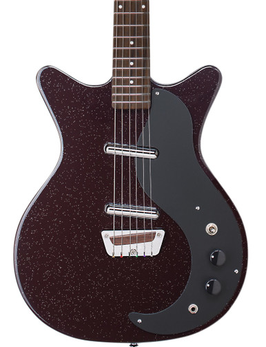 Danelectro Glitter ‘59 Electric Guitar in Maroon with Silver Glitter