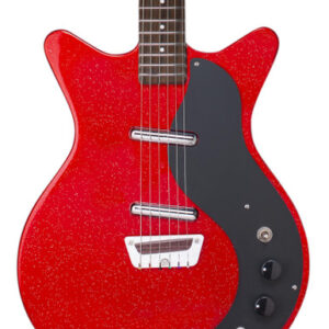 Danelectro Glitter ‘59 Electric Guitar in Red with Silver Glitter