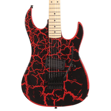 BC Rich Gunslinger Retro II Legacy Floyd Rose Guitar in Red Crackle - Image 2