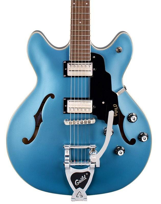 Guild Starfire I DC Vibrato Semi-Hollow Electric Guitar in Pelham Blue