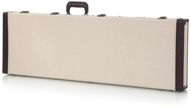 Gator Cases Journeyman Deluxe Wood Case for Bass Guitars with Burlap Exterior