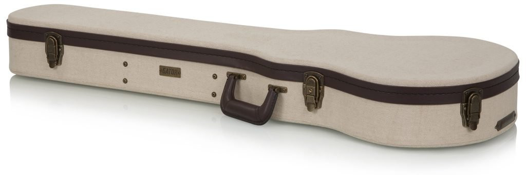 Gator Cases Journeyman Deluxe Wood Case for Les Paul Style Guitars with Burlap Exterior