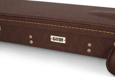 Gator Cases Deluxe Wood Case for Solid-Body Guitars such as Gibson SG in Vintage Brown - Image 6