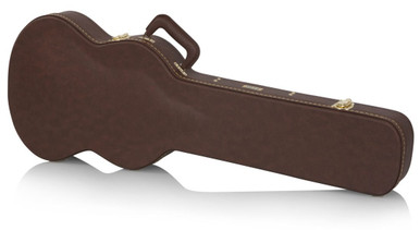 Gator Cases Deluxe Wood Case for Solid-Body Guitars such as Gibson SG in Vintage Brown