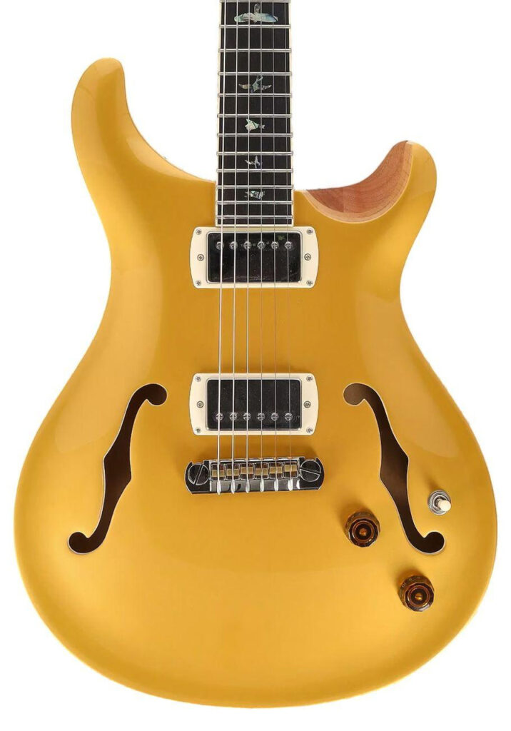 PRS SE Limited Edition Hollowbody II Non-Piezo Electric Guitar in Gold Top