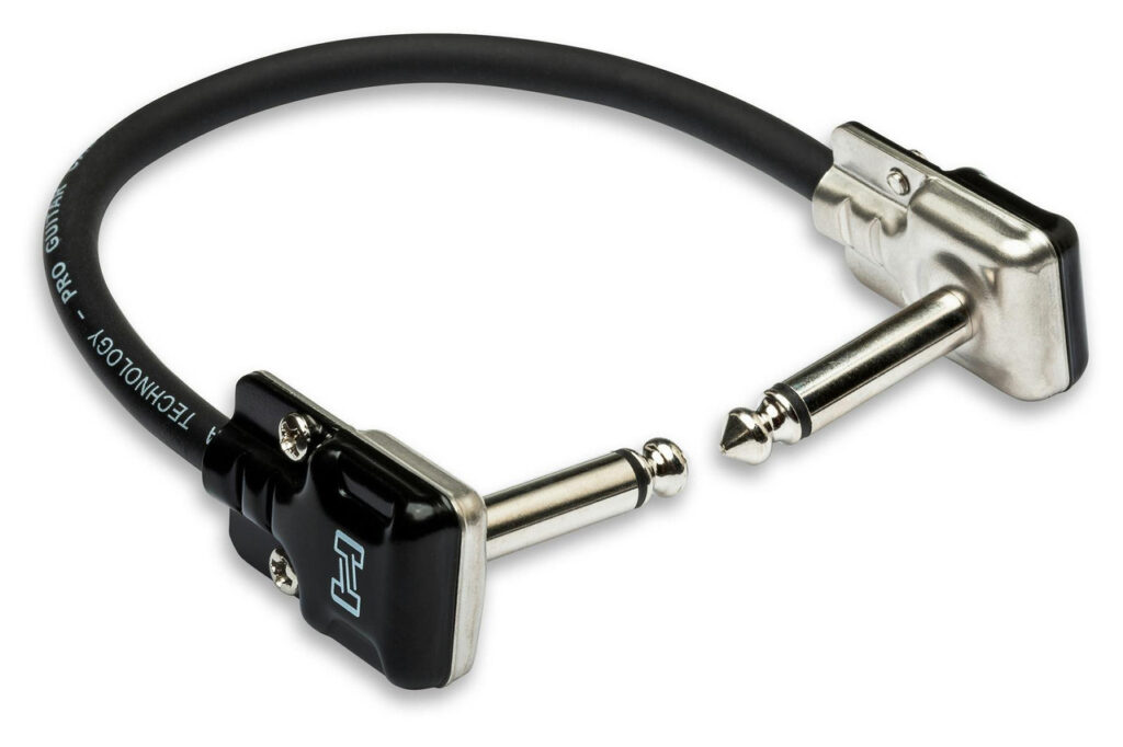 Hosa Pro Guitar Patch Cable, Low-profile Right-angle to Same, 6 in