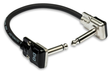 Hosa Pro Guitar Patch Cable, Low-profile Right-angle to Same, 6 in