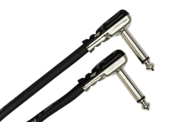 Hosa Pro Guitar Patch Cable, Low-profile Right-angle to Same, 18 in - Image 5