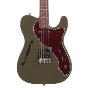 Squier Limited Edition Classic Vibe '60s Telecaster Thinline Electric Guitar in Dark Olive Green