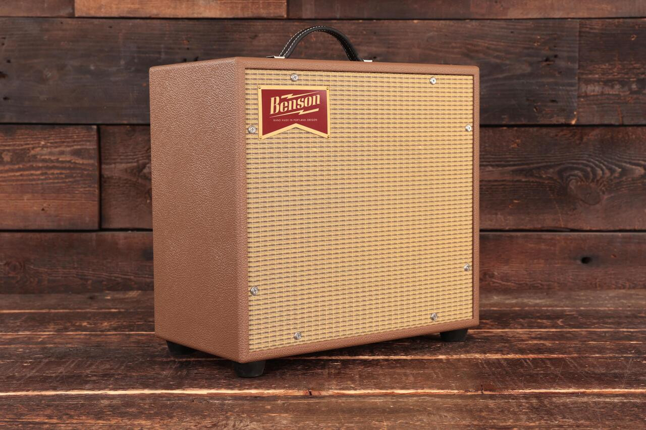 Benson Vinny Reverb 5W 1X10 Valve Amp Combo in Brown with Wheat Grille - Image 5