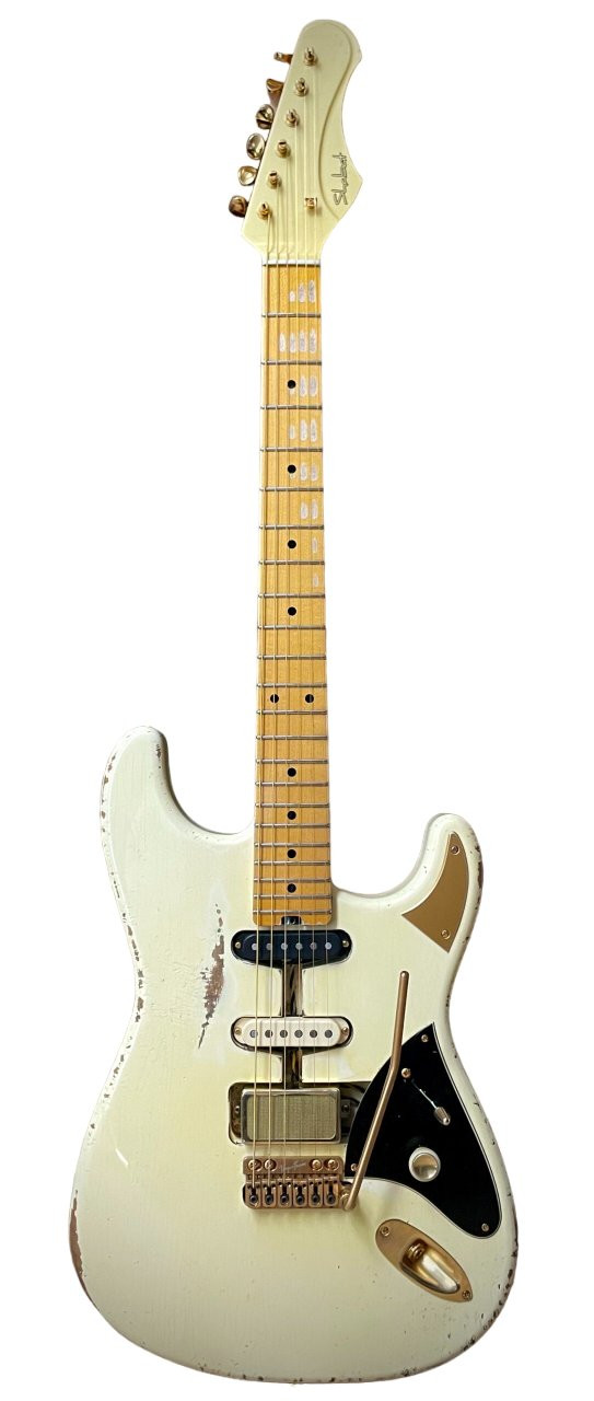 Shabat Guitars Dweezil Zappa Signature Lynx in White - Image 5