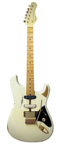Shabat Guitars Dweezil Zappa Signature Lynx in White - Image 3
