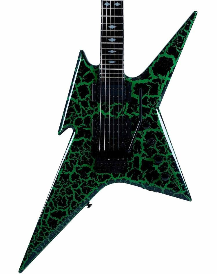 BC Rich Ironbird MK1 Legacy Floyd Rose Guitar in Green Crackle