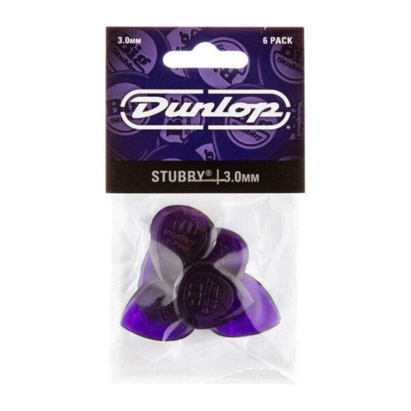Jim Dunlop Small Stubby 3mm Jazz Plectrum - 6-Pick Player Pack - Image 5