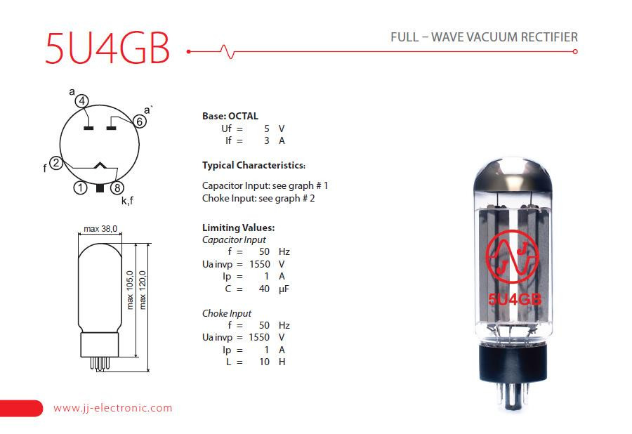 JJ Electronic 5U4GB Rectifier Tube