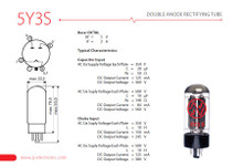 JJ Electronic 5Y3S Rectifier Tube - Image 3