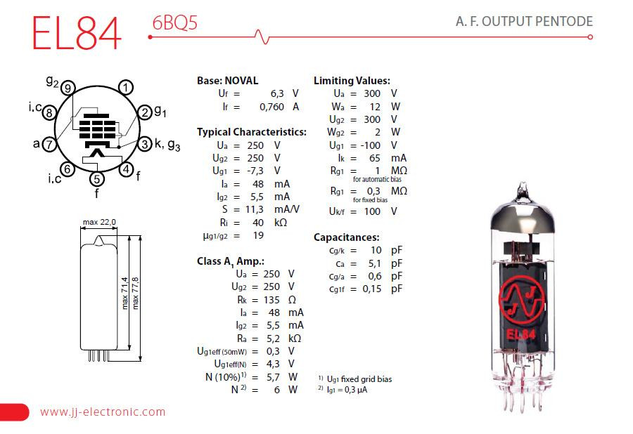 JJ Electronic EL84 - 6BQ5 Power Tube