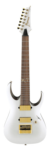 Ibanez K7YANG 'Head' Signature 7-String In White Flat - Image 2