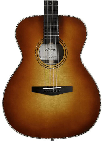 B Stock : Alvarez Laureate LF70E Folk OM Electro Acoustic in Herringbone Sunset - 002