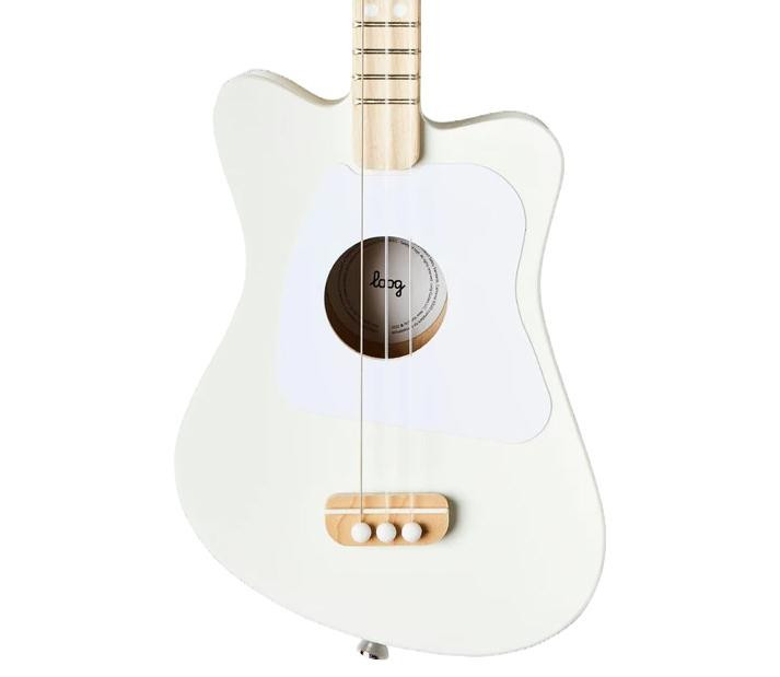 Loog Mini Acoustic Guitar in White for Ages 3 Plus