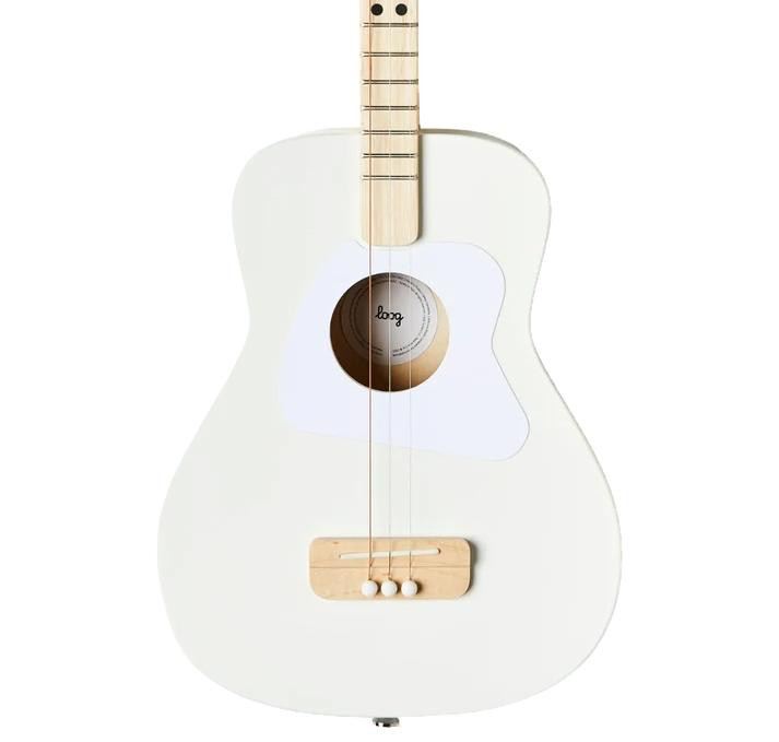 Loog Pro Acoustic Guitar in White for Ages 6 Plus