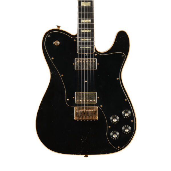 Shabat Lion Deluxe Electric Guitar in Bull Black, Light Aged - Image 2