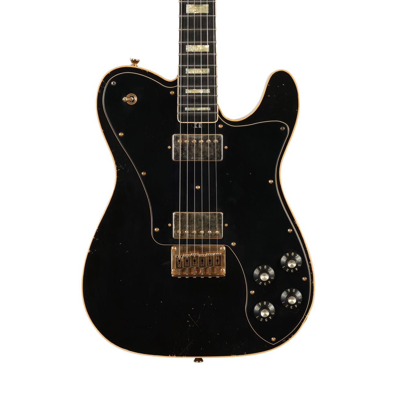 Shabat Lion Deluxe Electric Guitar in Bull Black, Light Aged - Image 2