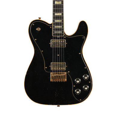 Shabat Lion Deluxe Electric Guitar in Bull Black, Light Aged