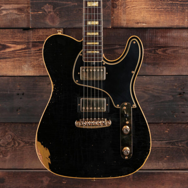 Shabat Guitars Lion Justin Derrico Black over Gold - Image 5