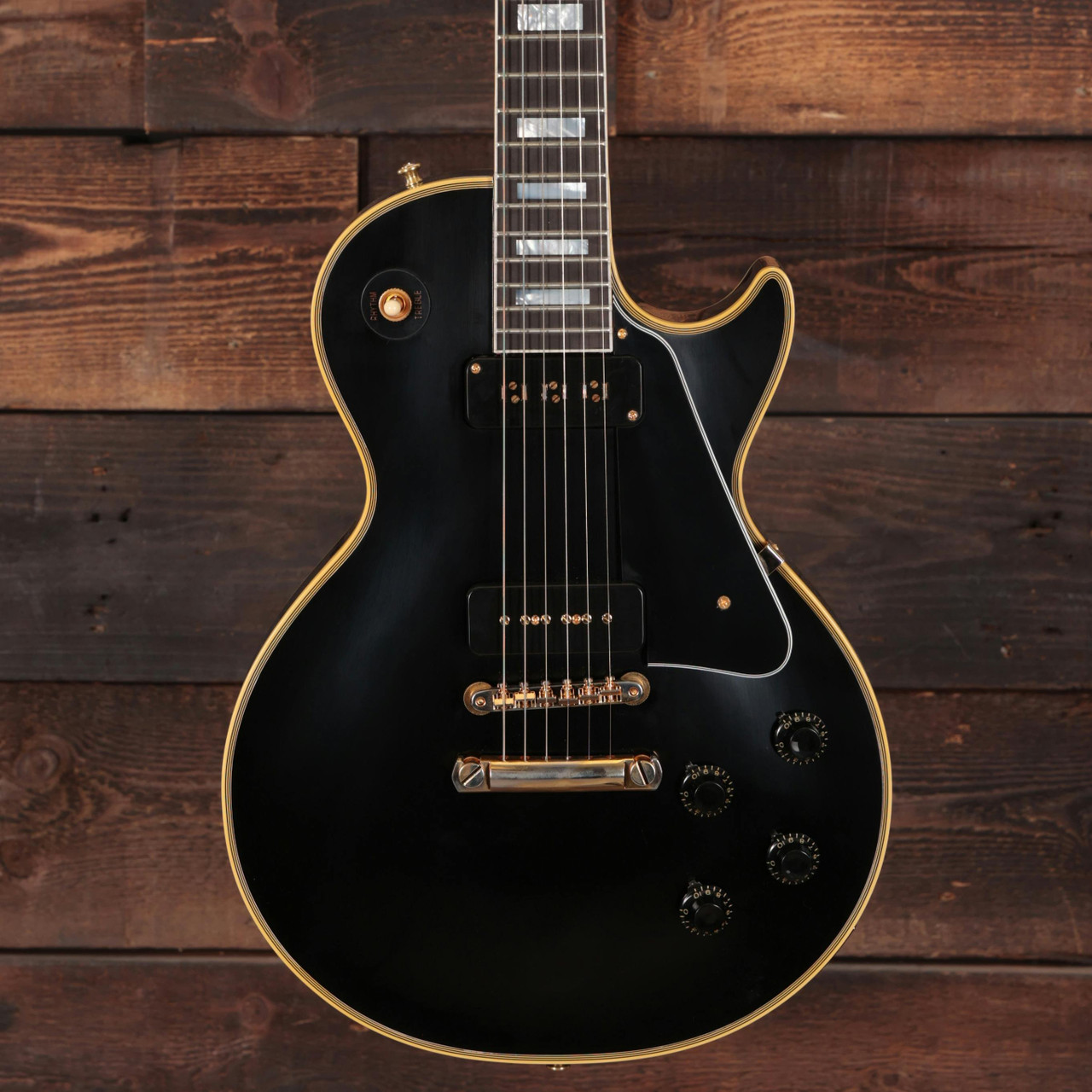 Gibson Custom Shop 1954 Les Paul Custom Staple Pickup Reissue VOS Ebony - Image 5