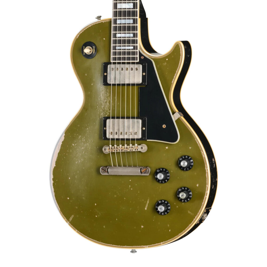 Gibson Custom LE 1968 Les Paul Custom Reissue, Heavy Aged, Olive Drab Top