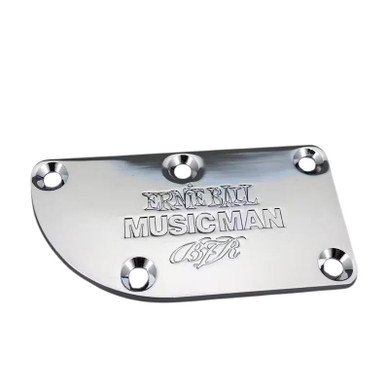 Ernie Ball Neck Plate 5-Bolt for Sterling / StingRay Special Bass Guitars in Chrome with Screws - Image 2