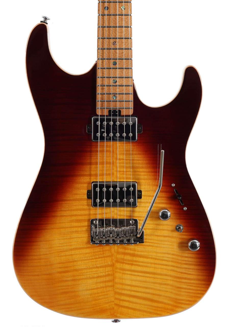 B Stock : Soloking MS-1 Custom Electric Guitar with Flame Maple Top in Fire Wakesurf - 018 - Image 2