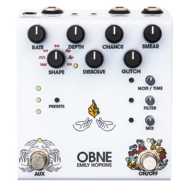 Old Blood Noise Endeavors Parting Glitch Delay/Reverb Crushing Modulation Pedal in Basic White