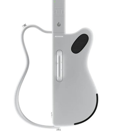 Lava Music Genie Headless Smart Guitar in White - Image 1