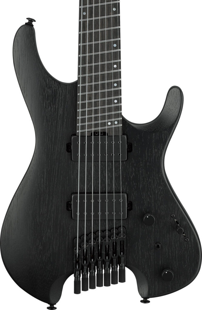 Ibanez QX527B-WKQ Q Series 7-String Headless Electric Guitar in Weathered Black