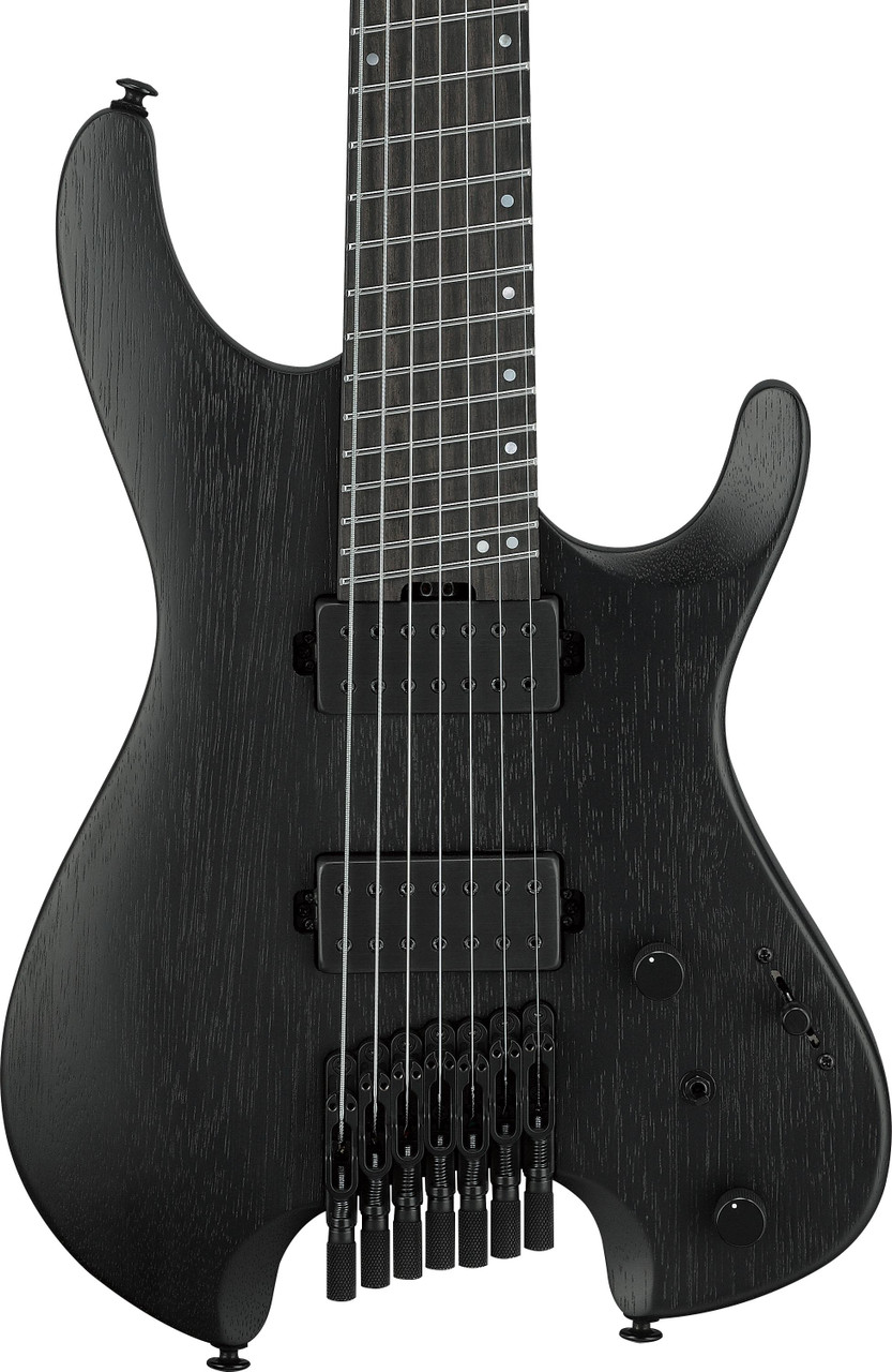 Ibanez QX527B-WKQ Q Series 7-String Headless Electric Guitar in Weathered Black