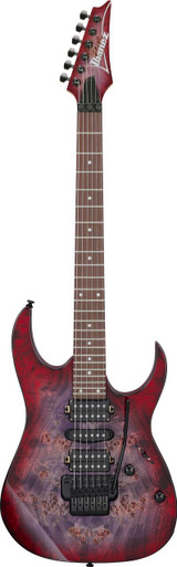 Ibanez RG Series with Poplar Burl Top in Red Eclipse Burst - Image 2